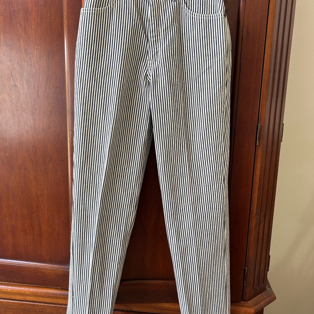 Vintage Dead Stock 80s Coca Cola navy Pinstriped Jeans